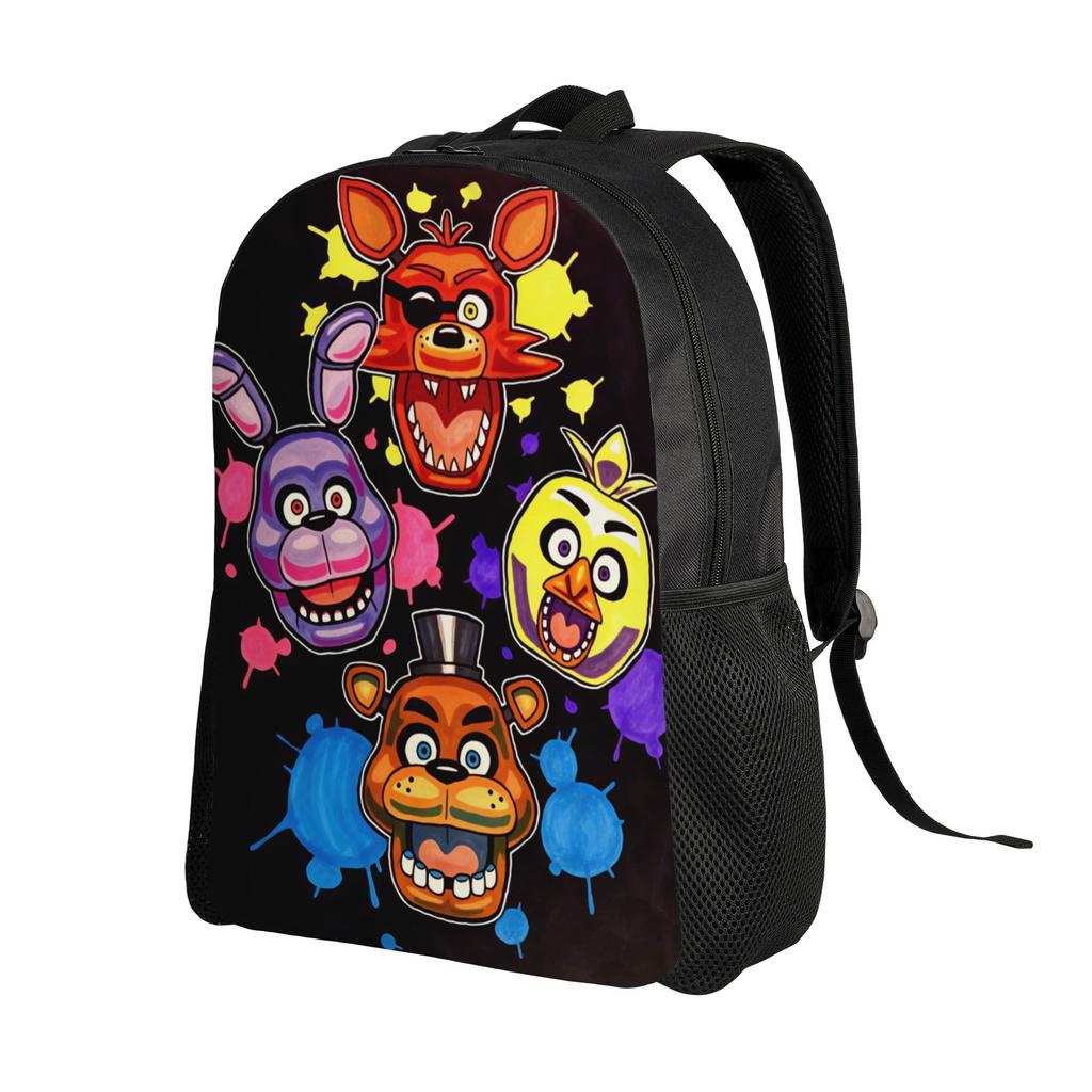 Mochila de Juego de Terror FNAF para Jóvenes Mochilas con Estampado Poliéster Streetwear Bolsas de Instituto Mochila de Diseñador para Universidad