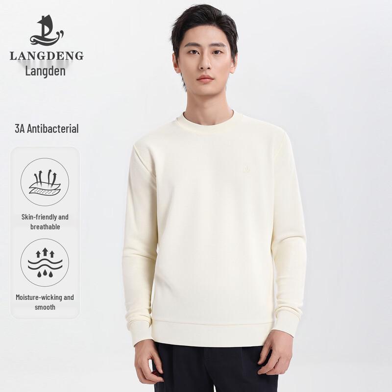 Langdeng Men s Essential Long Sleeve Round Neck T-Shirt 3XL