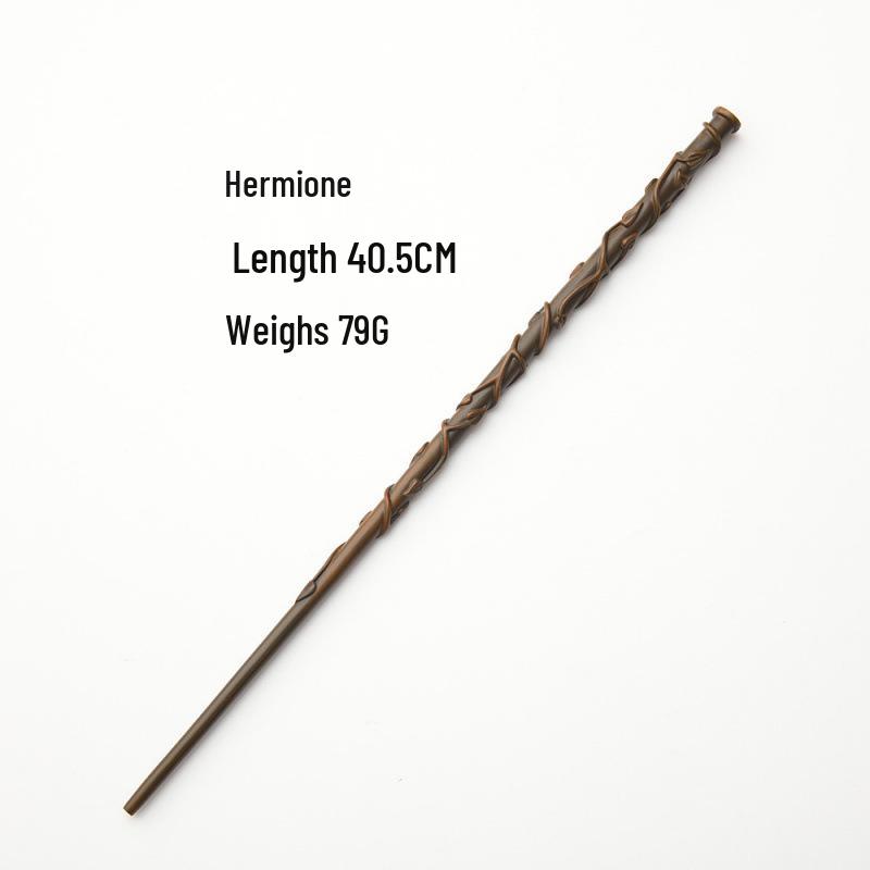 Harry & Hermione Premium Magic Wand Set - Finely Carved Metal Heart Core.