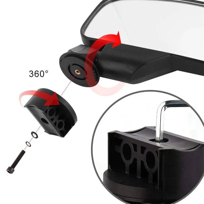 Mirror Rearview 1.75" Shockproof UTV ATV W/ Side Mirror 2" Roll Cages For Can Am For Polaris RZR 800 900 1000 For Yamaha W