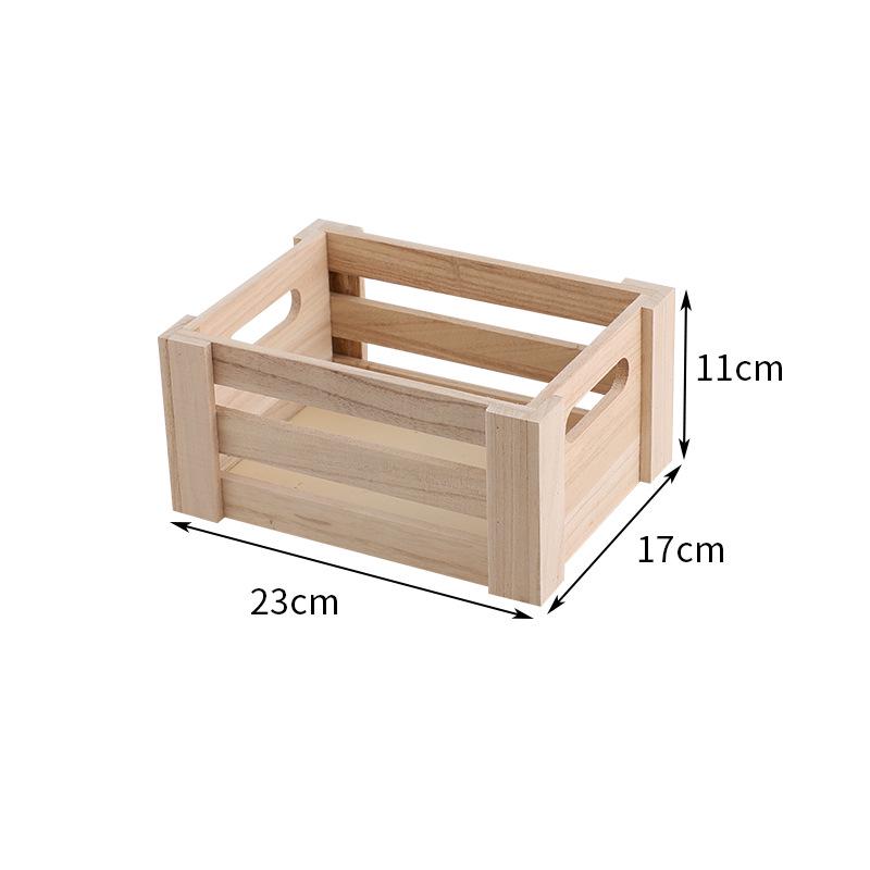 

In-Stock Solid Wood Retro Basket for Snacks, Toys, Sundries, and Supermarket Display