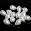 10Pcs Imitation Pearl Drop Pendant Environmentally Friendly Highlight ABS Gold DIY Earrings Crafts Zipper DIY Making Findings