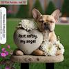 Acrylic Dog Memorial Plaque with Heart Stone Decor, 2D Flat Design for Garden & Small Dog Area, with Planter Ornament, Ideal Outdoor Yard Decoration