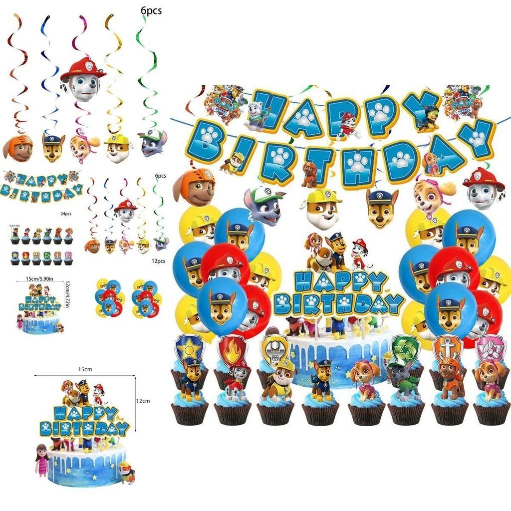 Paw Patrols Partyzubehör Deluxe Geburtstagsdeko-Set mit Luftballons und Bannern für Kinder
