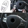 For BMW 3 4 Series GT 2013- ABS Silver Steering Wheel Button Cover Trim 2PCS