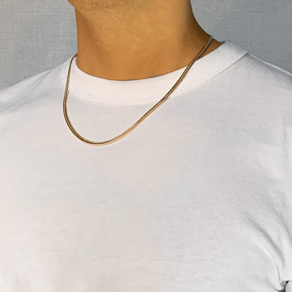 18K Gold Necklace K18 Triple Kihei Chain Made In Japan Certification Stamp 12g 50cm Middle Clasp [Fairy Kallet] 8-sided Approx.