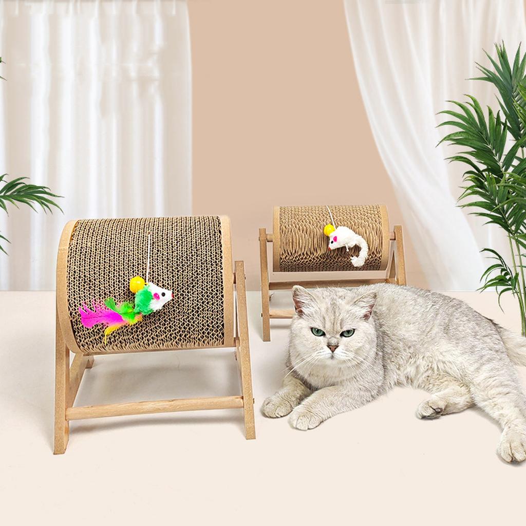 Vertical Scratcher Ferris Wheel Toy, Wear-Resistant Furniture for Indoor Cats