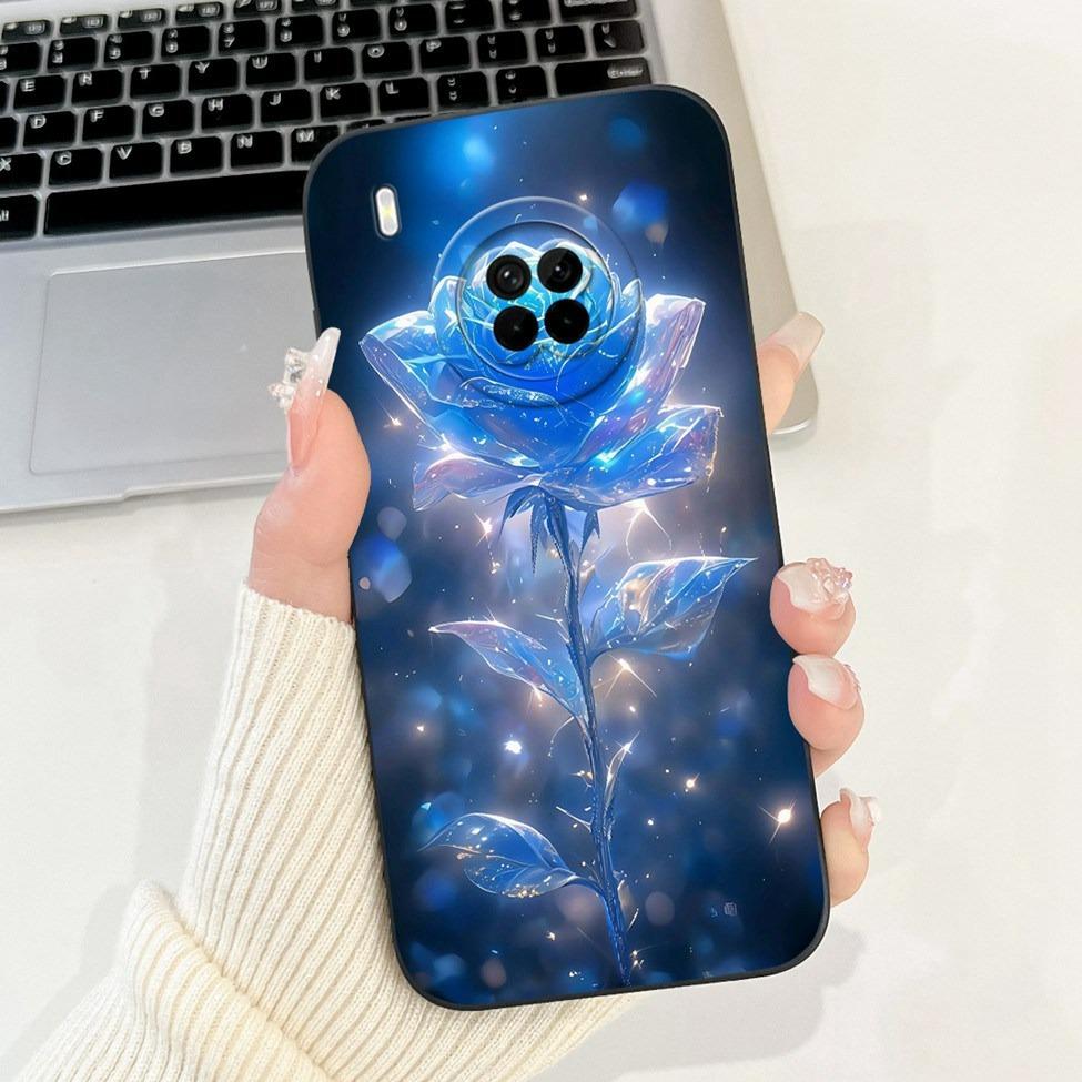 For Huawei Y9A Case Cover Luxury Fashion Flowers Kawaii Cute Cat Shockproof Phone Case For Huawei FRL-22 FRL-23 FRL-L22 FRL-L23