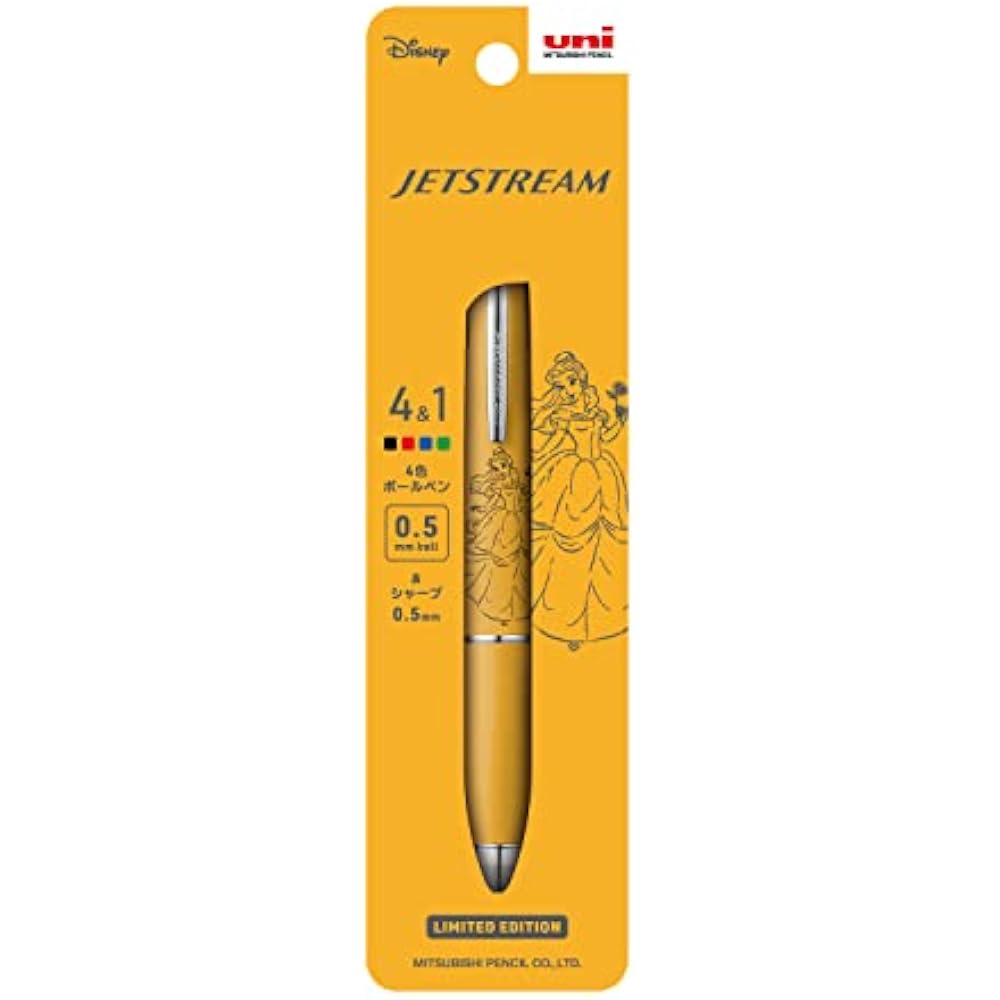 Mitsubishi Pencil MSXE516D5PBEY Multifunction Pen Jetstream 4 & 1 0.5 Limited Disney Bell BE Yellow