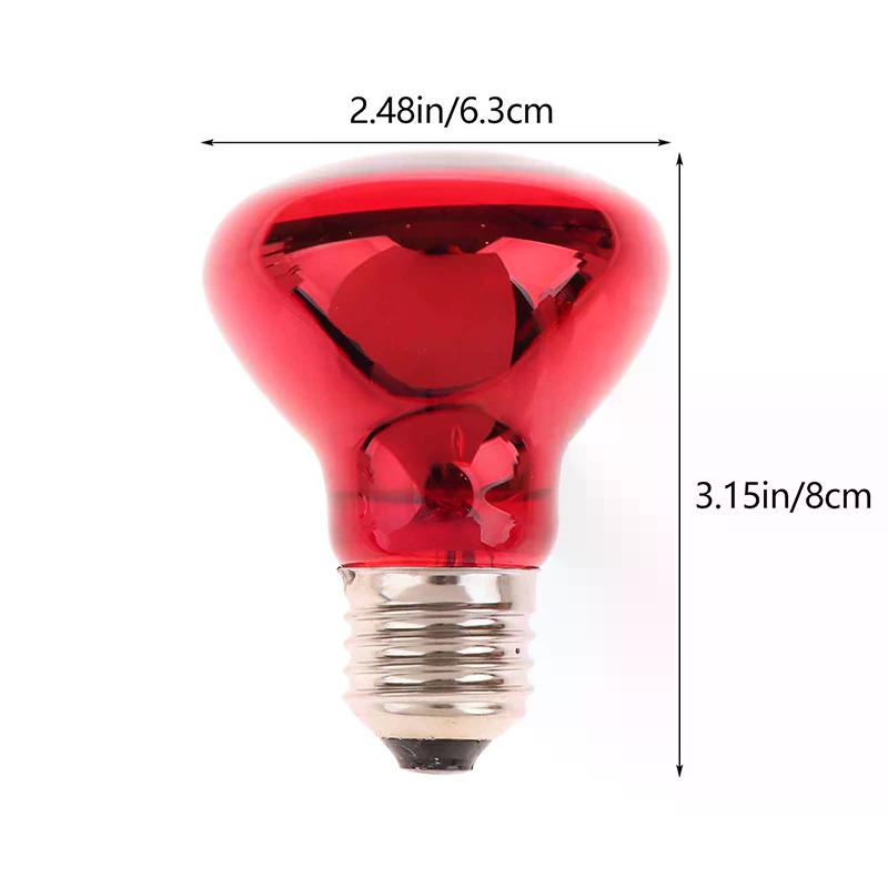 25/40/50/60/75/100W E27 UVA Poultry Bulb Infrared Night Light Day Poultry Heating Bulb For Plants Amphibians Reptile Pets