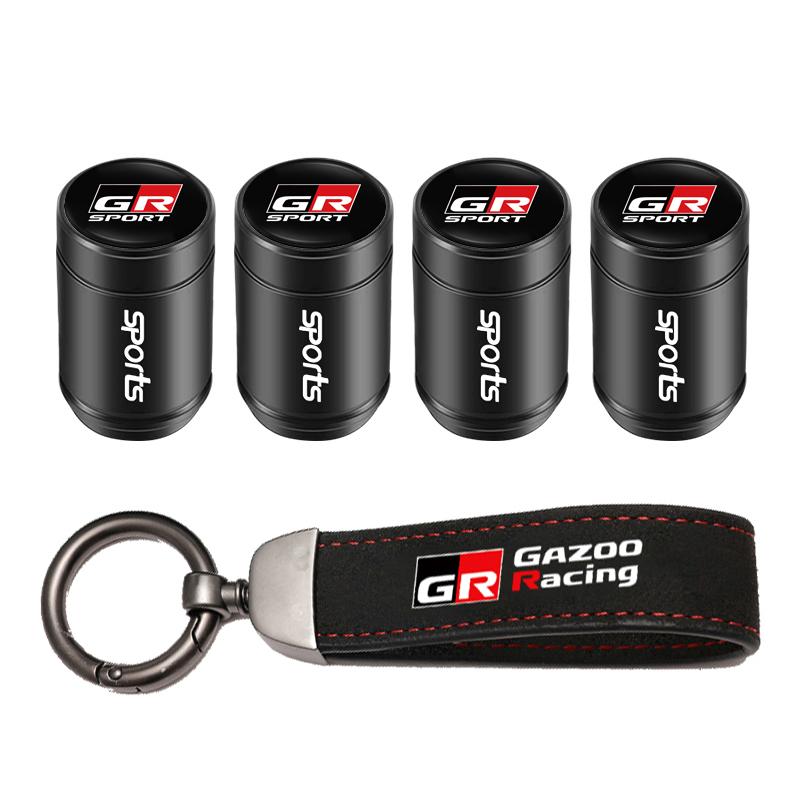 2026 Neu Für Toyota Toyota Auto Reifen Rad Ventilkappen Abdeckung Wildleder Auto Schlüsselanhänger Ring Schlüsselanhänger Für Toyota GR Corolla Yaris Aygo Pr