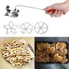 Aluminum Rosette Mold Iron Maker Waffle Alloy Frying Snack Funnel Cookie Bake Mold Bunuelos Mold with Handle Baking Tool