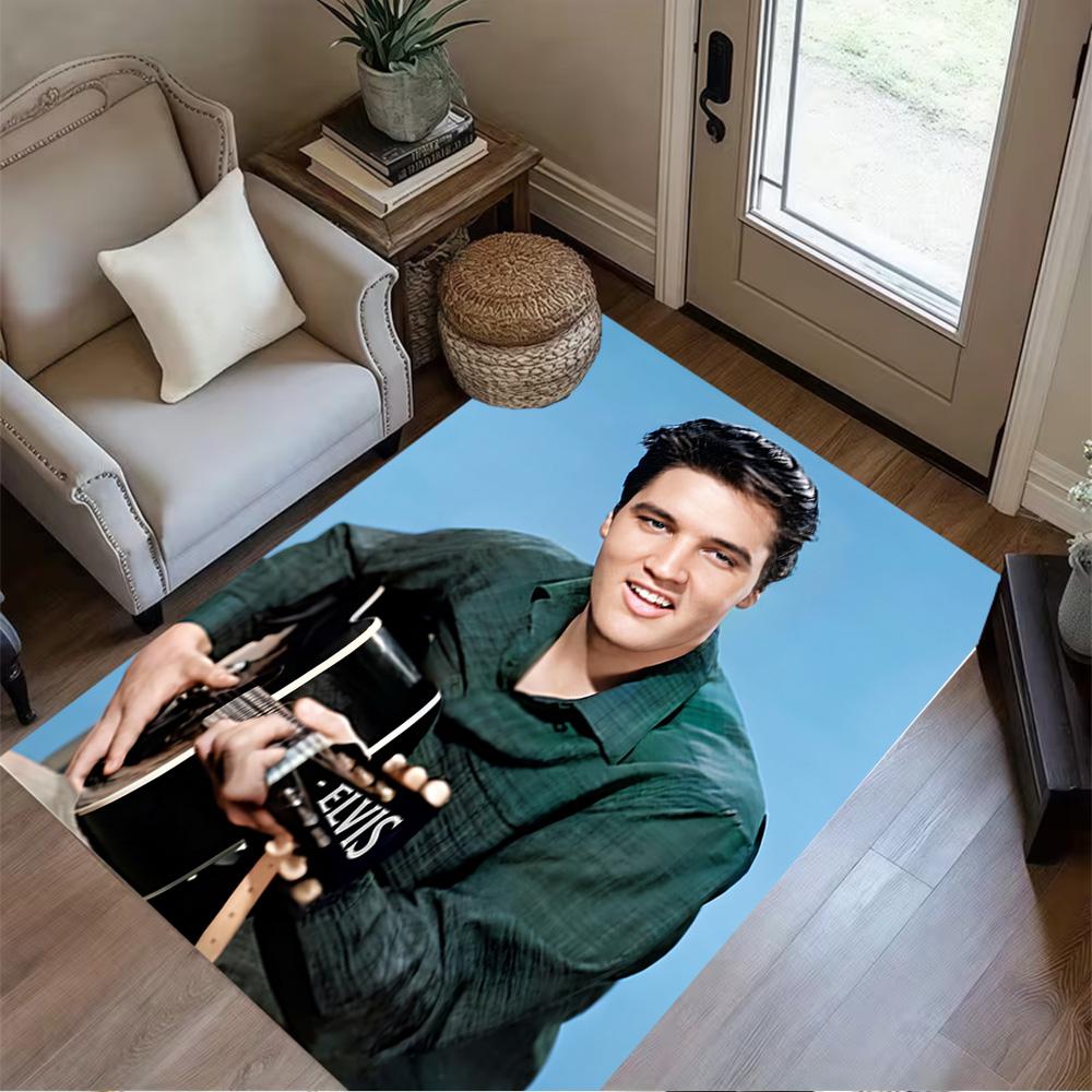 Elvis Presley Performance Carpet Design for Hallway Foyer Living Rooms Kitchen Anti-slip Rug Anime Office Decor Perfect Gift for Friends & Family