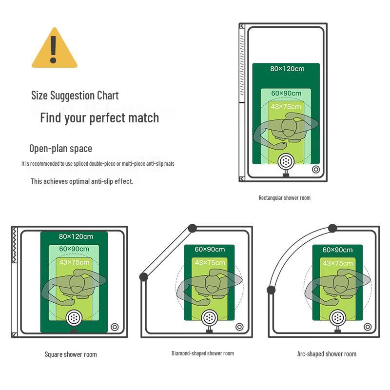 TPE Anti-Slip Shower and Bathroom Mat