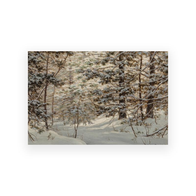 Christmas Gallery Wall Art Prints Rustic Winter Oil Painting Canvas Poster Holiday Decorative Wall Pictures Farmhouse Wall Decor