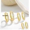 Diamond Circle Coil Earrings in Gold & Silver for Women