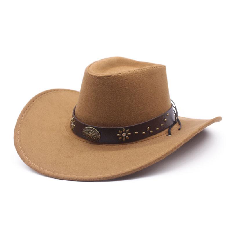 Europe, America and the West Cowboy Hat Travel Sunscreen Sun Hat Photo Curling Top Hat Mongolian Knight Tibetan Hat