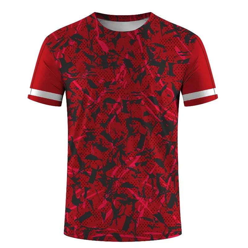 Simple Fashion Sports T-shirts For Men Summer Outdoor Short Sleeve 3D Printed T Shirts Casual Loose Running Fitness Tees Tops