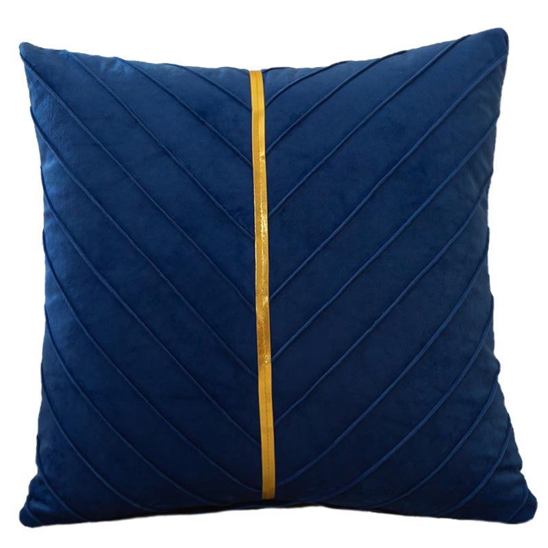 Household Flannel Pillow Cover Cojines Simple Pure Color Sofa Splicing Pillowcase Dutch Velvet Cushion Covers 45X45 Home Decor