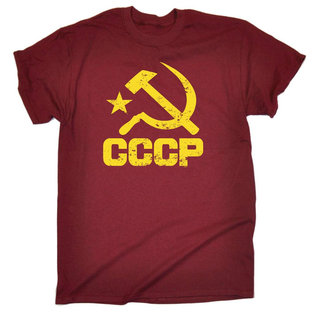 Cccp Yellow - Mens Funny Novelty Tee Top Gift 100% Cotton T-shirt Mens Tees Top 100% Cotton T-shirt Mens Tees Top Tshirts