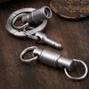 1Pcs Titanium Alloy Two Way Key Ring Rust Resistant Lightweight Key Attachment Detachable Multifunctional Quick Release Keyring