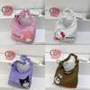 Hello Kitty Melody Kuromi Canvas Shoulder Bag With Stitching Details For Student And Outing
