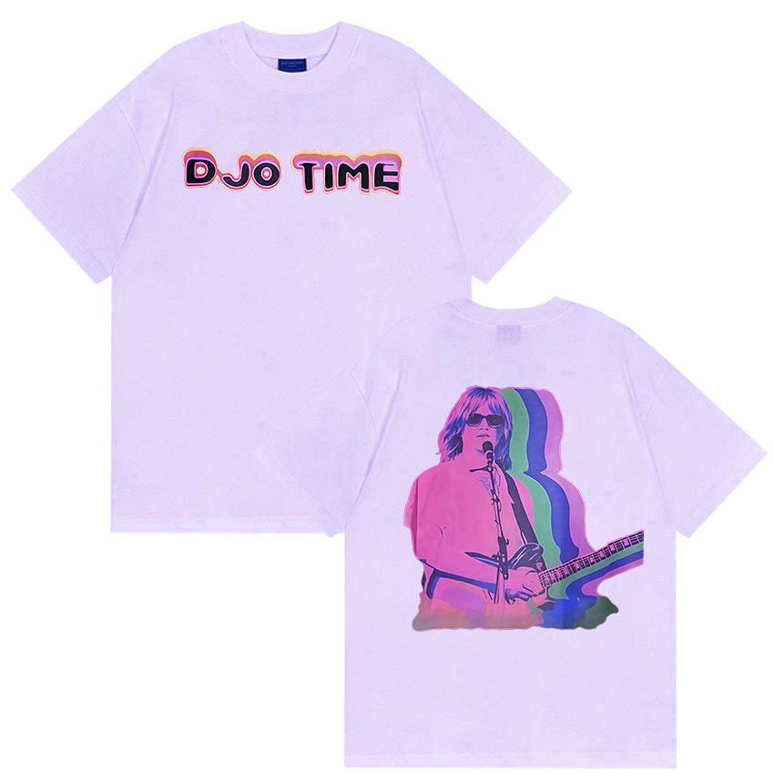 Singer Djo Time Tour Album 2025 Merch T Shirts Men's Hip Hop Fashion Short Sleeve T-shirt Retro Oversized Cotton Tees Streetwear