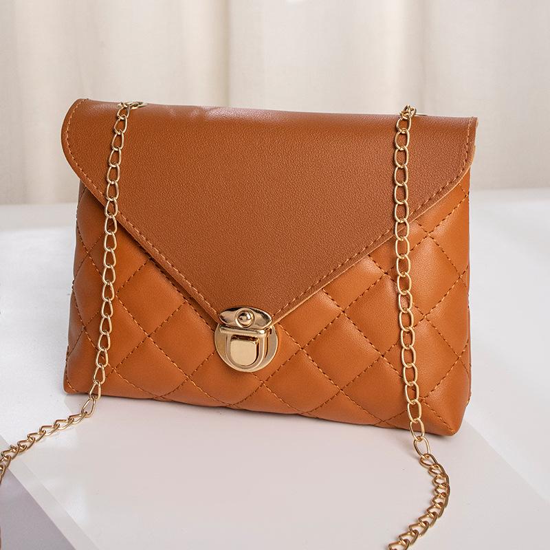 Embroidered Rhombus Chain Small Square Bag New Versatile Simple Mobile Phone Change Women's Bag