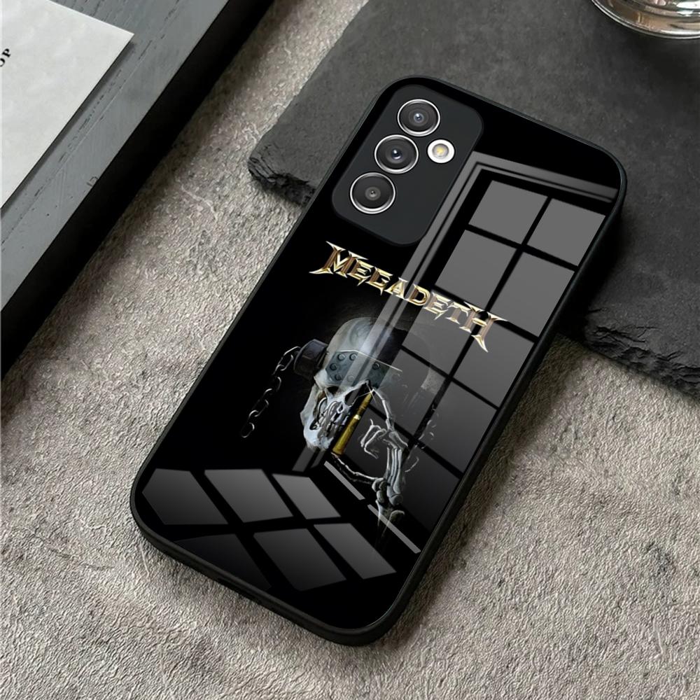 

Rock Megadeth Music Phone Case for S24 Ultra Samsung S23 S22 S20 Fe S21 Plus Galaxy A54 A34 A24 A53 M54 Note 20 Glass Cover Samsung s23