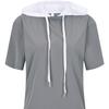 Shop   Ss Premium Women BoTTom STring Spandex ShorT Sleeve Hoodie T shirT Black 