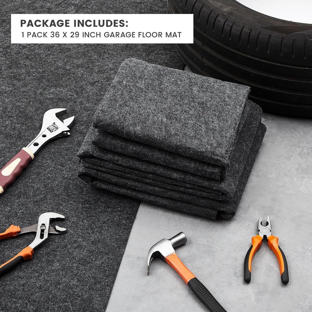 1 Pcs Garage Floor Mat 29 X 36 Inch Oil Spill Mat Oil Absorbent Pads Reusable, Washable, Waterproof Backing Conta Liquids, Protects Garage Floor Or