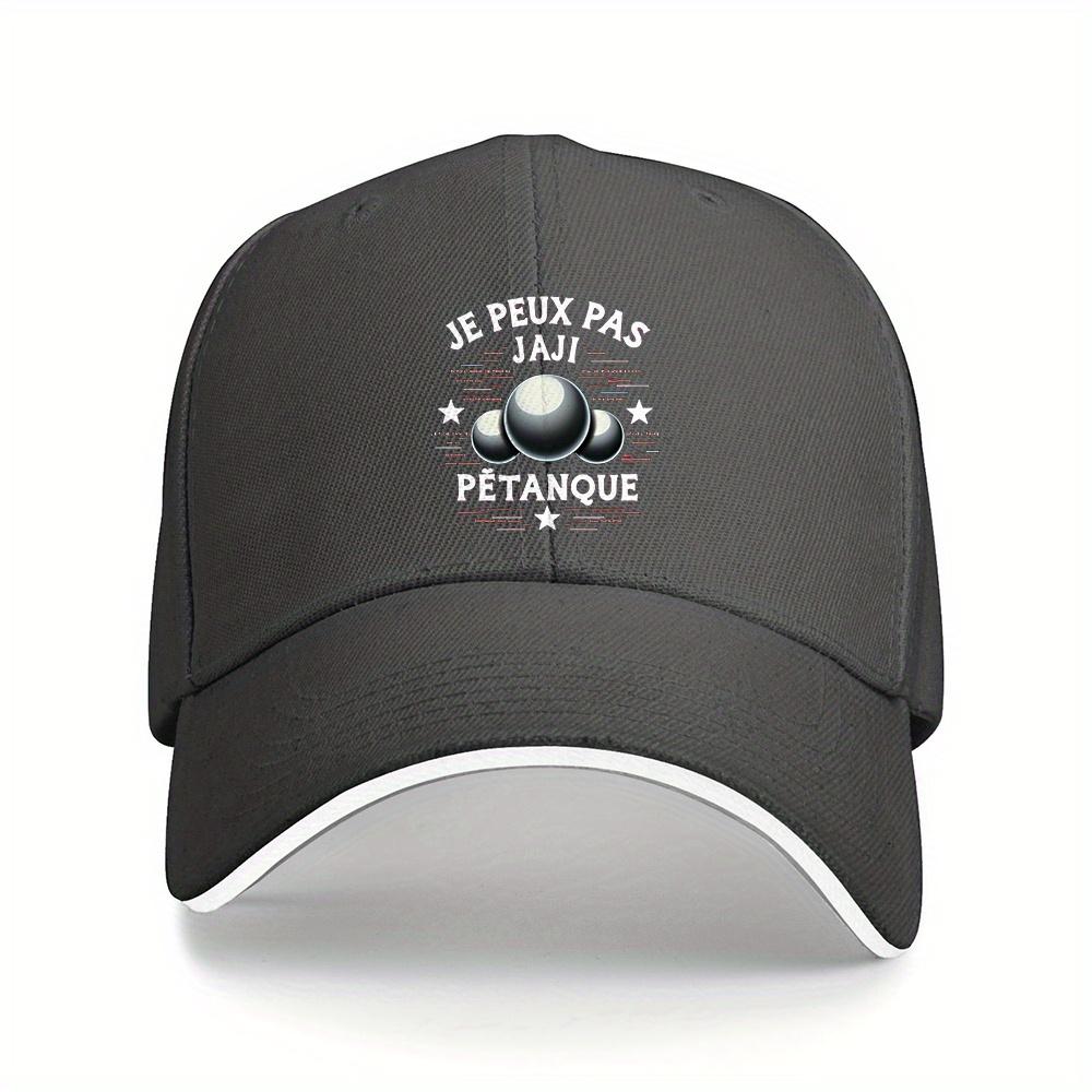 pc Petanque BallsRelated Baseball Cap Breathable Mesh Back Polyester Black with Red White Graphics Perfect