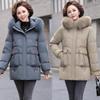 Mom's Mid-Length Down Jacket 2025: Winter Warm, Thickened Cold-Proof Coat for Middle-Aged and Elderly Women
