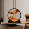 3D-Sandlandschaft, bewegliches Sandkunstbild, Treibsandhandwerk, rundes Glas, Tiefsee-Flüssigkeits-Sanduhr, fließendes Sandgemälde, Heimdekor, Geschenk
