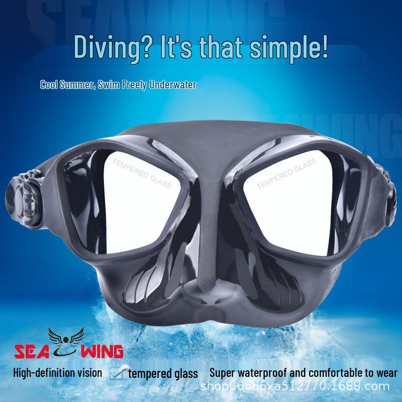 

Набор для снорклинга и дайвинга для взрослых с маской из закаленного стекла HD с защитой от запотевания One Size чёрный/жёлтый