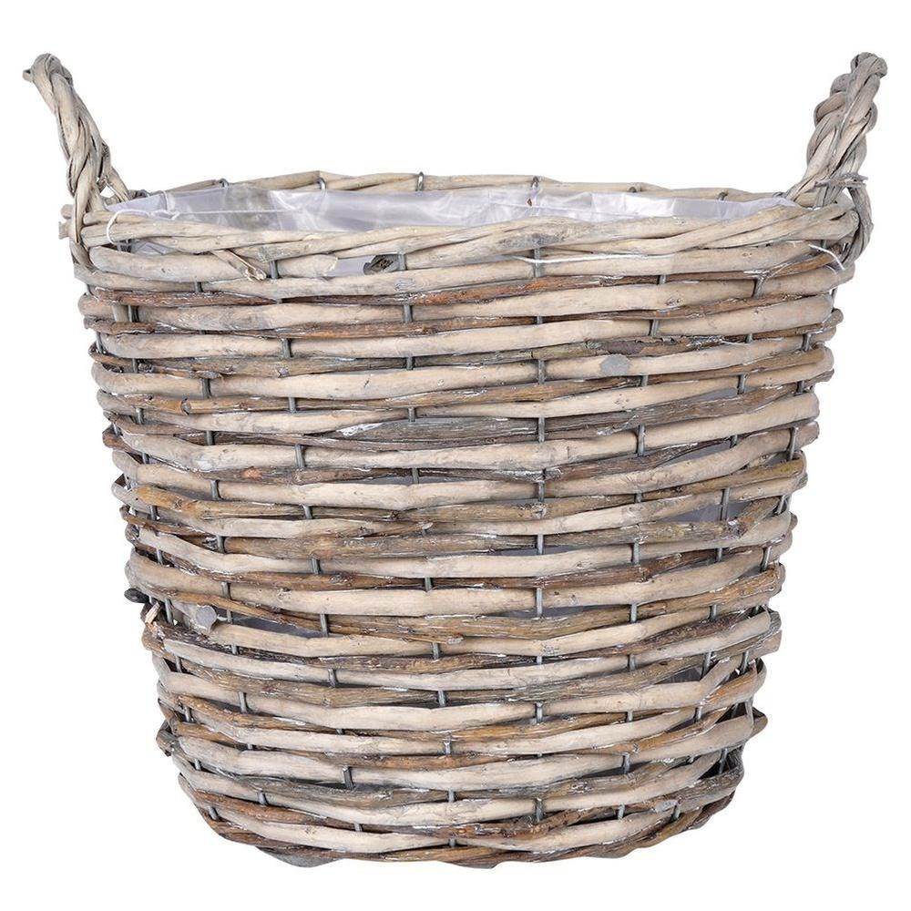 Wicker flowerpot cover 22x22 cm