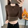2025 Women's Plus Velvet Knitwear: Thick Warm Autumn/Winter One-Piece Sweater