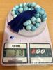 16 Mm Round 36"+ Created Blue Coral 54+1 Guru Bead Japa Mala, Jaap Rosary, Yoga Prayer Healing Meditation, Healing Gemstone