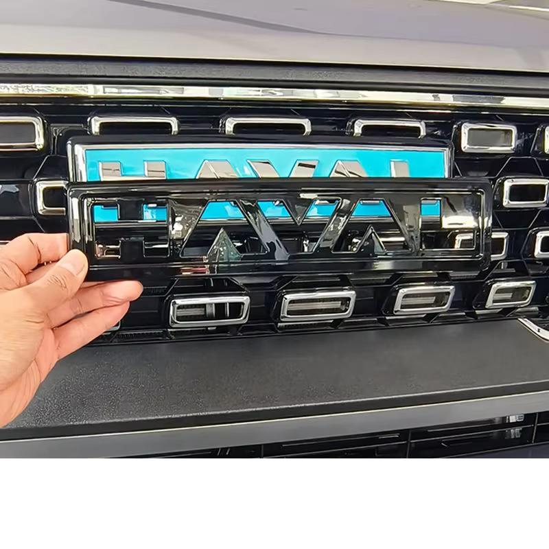Logo Emblema Nero Per GWM HAVAL H6 H7 Jolion Dargo H5 (2023-2025) Griglia Anteriore Emblema Adesivo Lettere Baule Styling Auto Cromato
