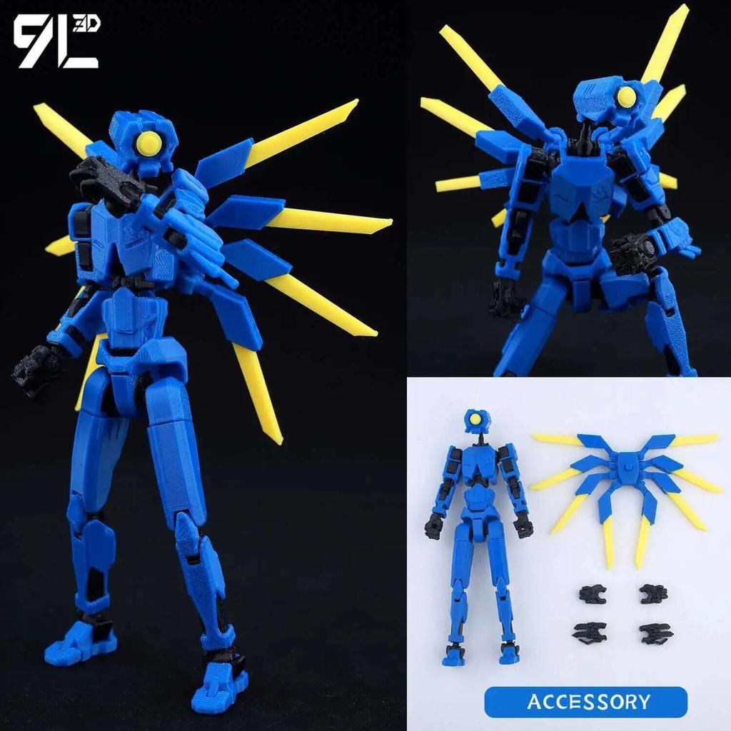 9L3D PrintedV1 Series Anime Characters Lucky13 Dummy13 Ultrakill MultiJointed Deformable Body Posing Model Multicolor Toy Gift