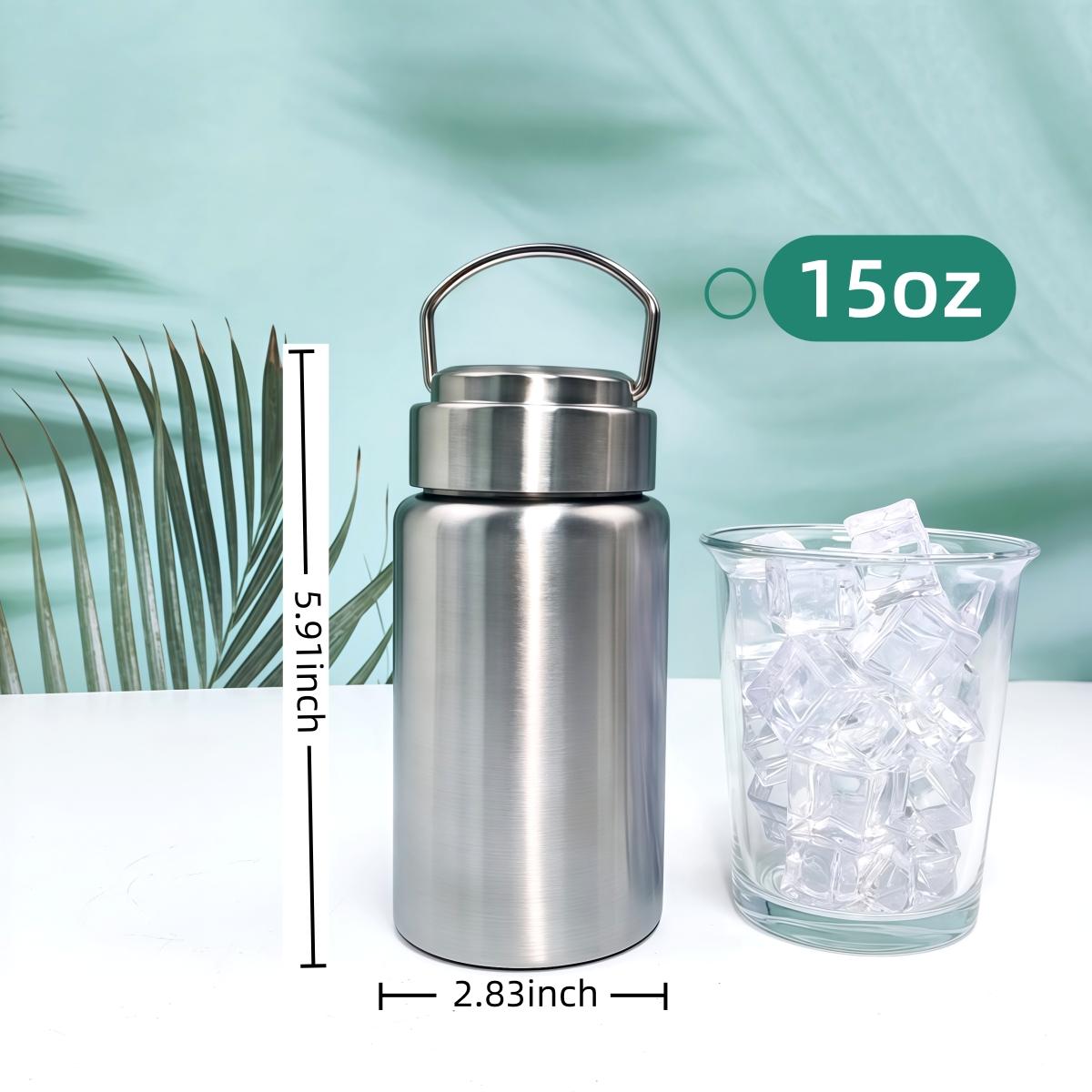 450-1500ml Stainless Steel Water Bottle Single Wall Bottle Large Capacity Big Mouth Flasks with Lid Cycling Drinkware Sports