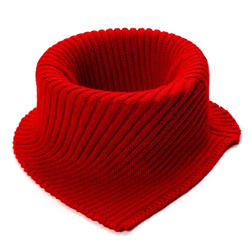 Cashmere Knitted Triangle Ring Scarf Women Autumn Winter Wool Neck Warmer Korea Fashion Neckerchief Stripe Soft Fake Collar
