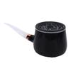 Pipe Aromatherapy Diffuser Humidifier Black Quiet Simulated Fire Essential Oil Diffuser with Smoke Rings Colorful LED