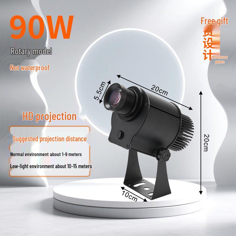 Waterproof Outdoor Logo & Text Projector Light for Shop Facades & Walls