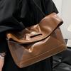 Retro Large-capacity Underarm Bag Women's Bag Autumn New Soft-faced Simple Tote Bag Fashionable Commuter Messenger Bag