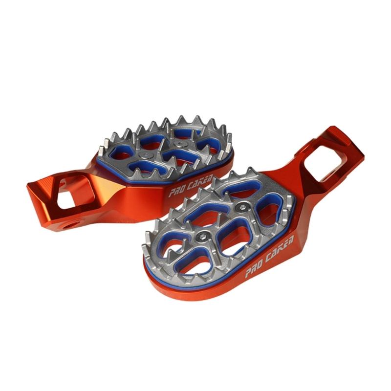 Dirt Bike Foot Pegs Motorcycles Footpegs Foot Pedals Rests for 85SX 2018-2024 125/150SX 250 350 450 SXF оранжевый