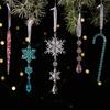 20Pcs Faux Crystal Snowflake Ornaments for Christmas Tree Acrylic Wonderland Decorations Winter-Themed Craft Party Favors