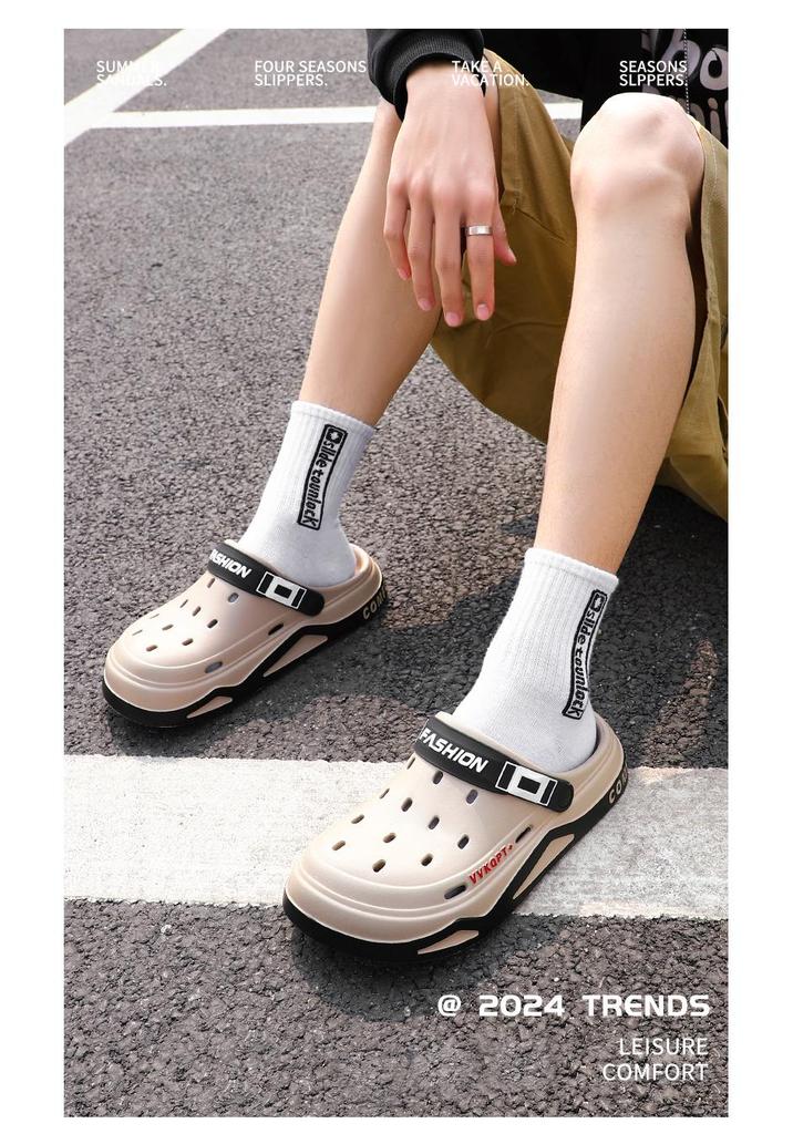 Men's Non-slip Sporty Clogs with Thick EVA Sole for Outdoor and Beach Wear