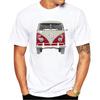 Vintage 1960s Bus Men T-Shirt Retro Red Bus Surf Printed New Loose Cotton T Shirts Short Sleeve Harajuku Tee Fashion Streetwear