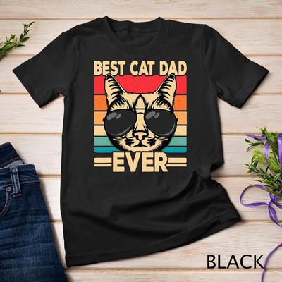 Bester Katzenpapa aller Zeiten Lustiger Katzenliebhaber Retro Katze T-Shirt Unisex T-Shirt